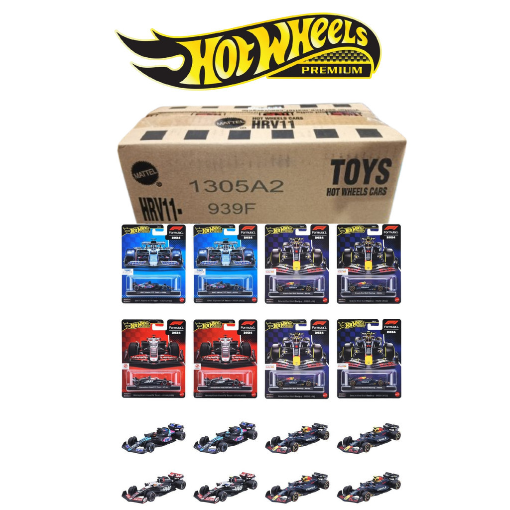 Hot Wheels Premium Formula 1 One HRV11 Kartonan Box Segel SNI Oracle Moneygram BWT Alpine Mobil Bala