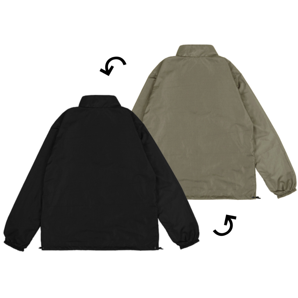 LIM_STORE Dobujack Jacket Reversible Lupi Black Saga Cream