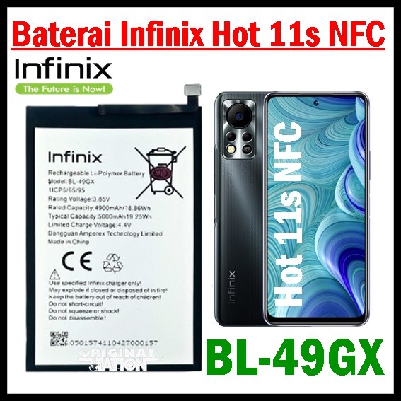 Infinix Baterai Infinix Hot 11s NFC Baterai BL-49GX Original Awet Berkualitas