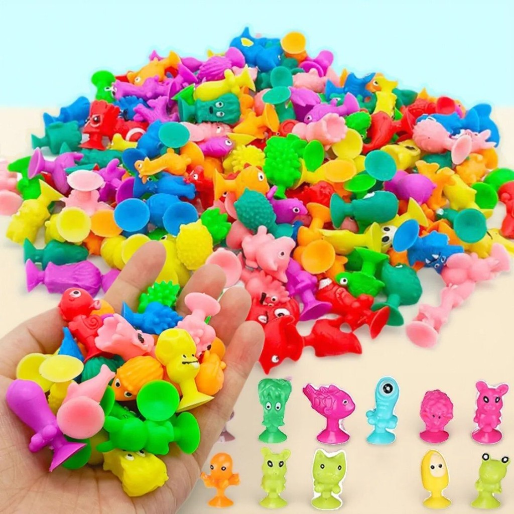 50pcs 2.5cm Mini Suction Cup Monster Doll More than 100+ Styles Random Ship Cartoon Doll Creative De