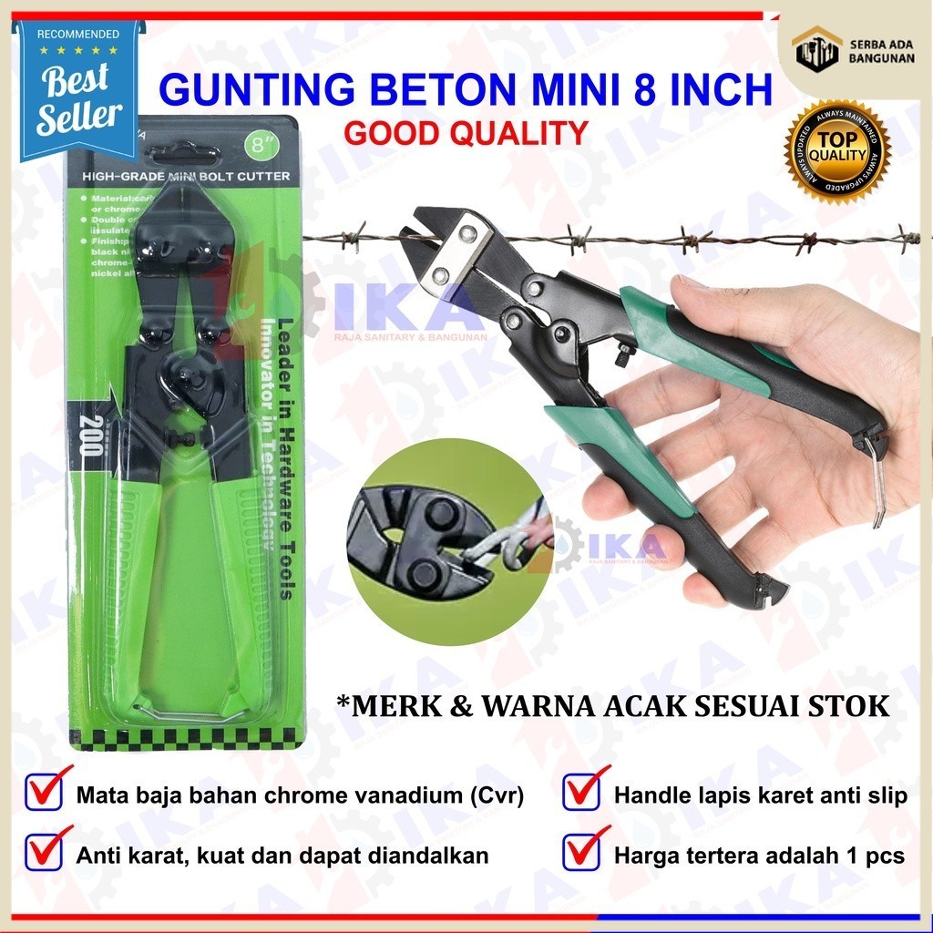 

SAB Gunting Potong Kawat Besi Baja Rantai Bolt Cutter Mini 8 Inch / Bolt Cutter Mini - Gunting Kawat Besi Beton Kawat Rantai / Gunting Beton Baja Besi Kawat Rantai Mini Kecil Bolt Cutter