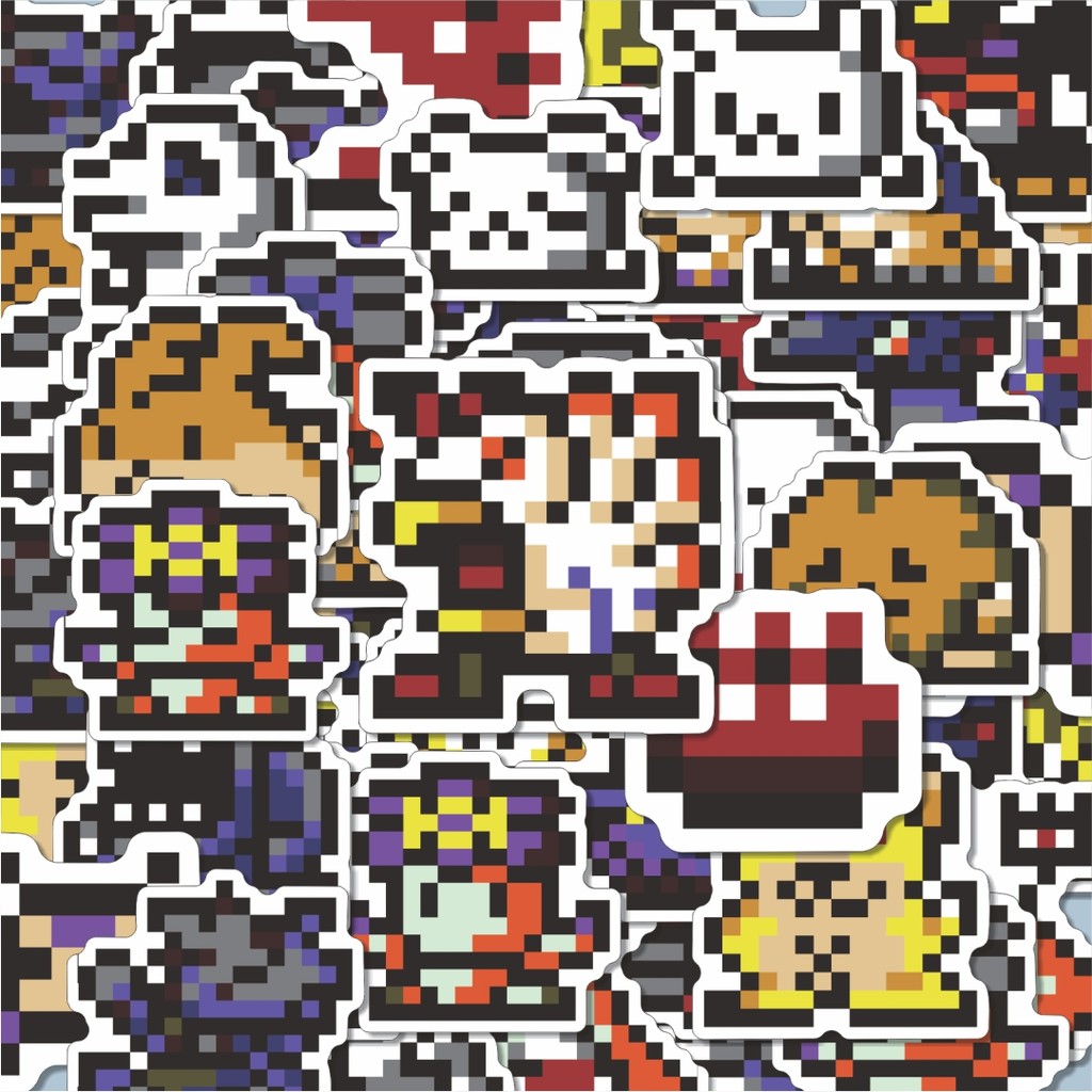 

100PCS Lucu Stiker Pixel Digimon V53 Stiker Aesthetic Stiker Anti Air Stikers Berperekat Waterproof sticker decal buat Motor Helm Buku Journal Koper Casing HP Laptop Botol Minum Hadiah anak