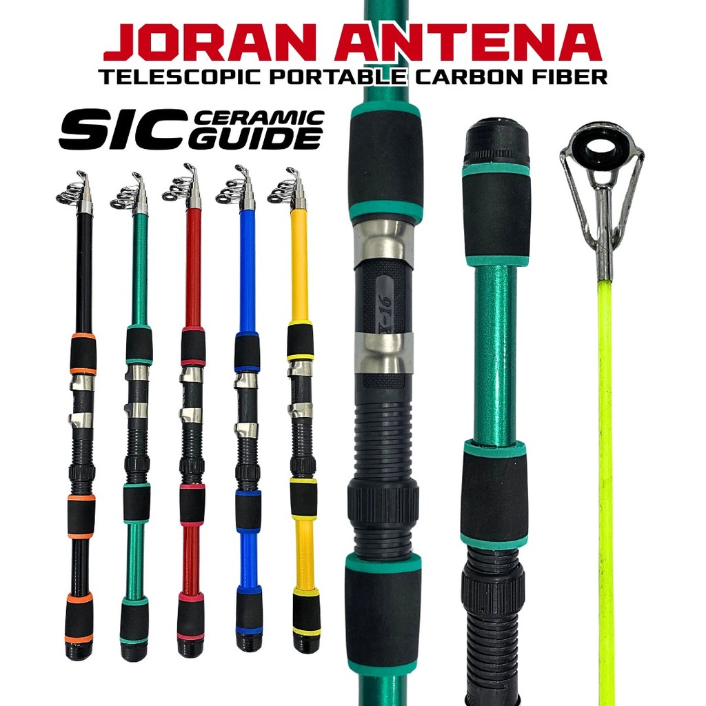 Joran Pancing Antena Telescopic Carbon Fiber Alloy Ring SIC Guide Handle Busa EVA Ringan dan Kuat
