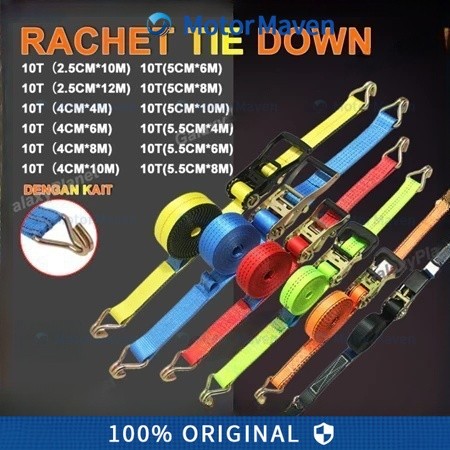 Rachet tie down/4-10 meter Trek belt /10 ton tali sound/tali barang/Track webbing cargo lashing 5CM*