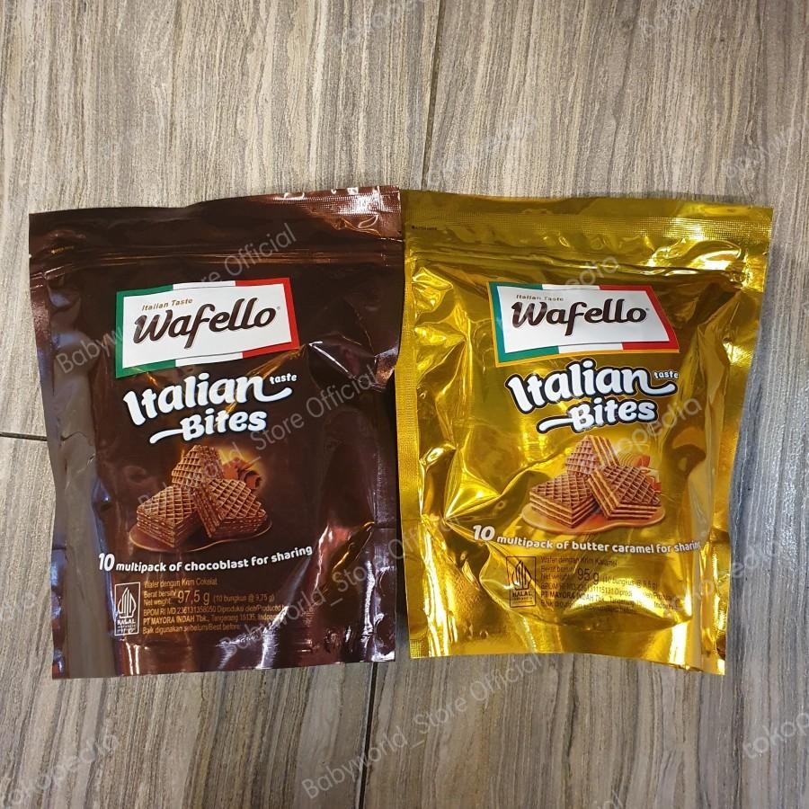 

Roma Wafello Italian Bites Multipack Wafer Krim Rasa Butter Caramel / Coklat ( 10 Pack )