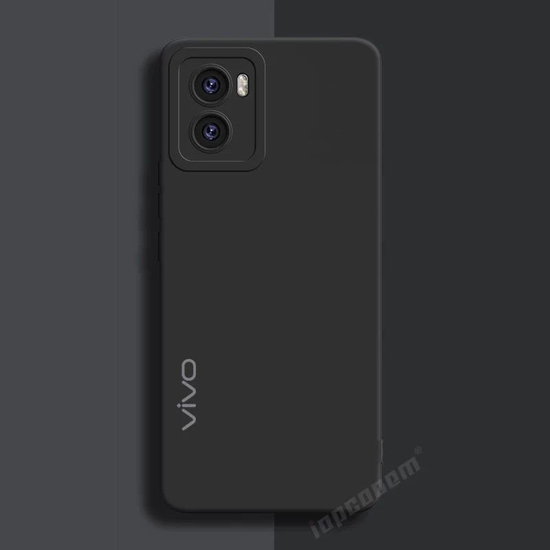 SOFTCASE FULL BLACK VIVO Y15S/Y01/Y15A CASE MACARON PRO CAMERA HITAM POLOS