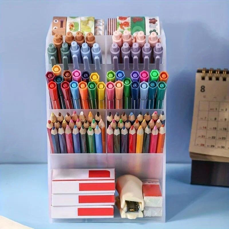 

Pencil Holder & Desk Organizer! Multi-Functional Stationery Tray for Pens/Pencils – Office School Supplies