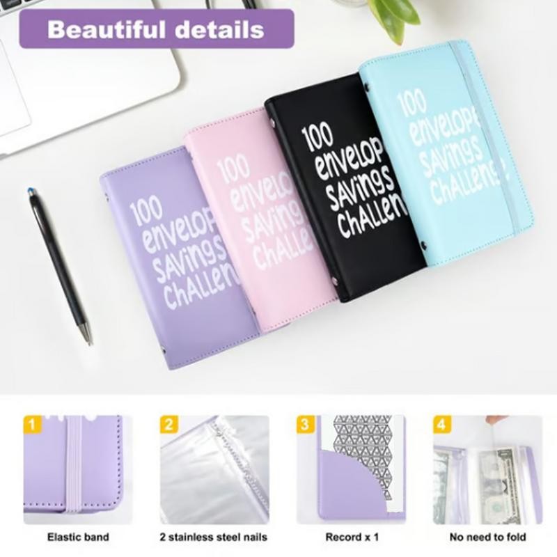 

Envelope Money Saving Money Saving Binder 100 Days Tracker Planner To Save 5050 Dollars For Men Women Adults Children School