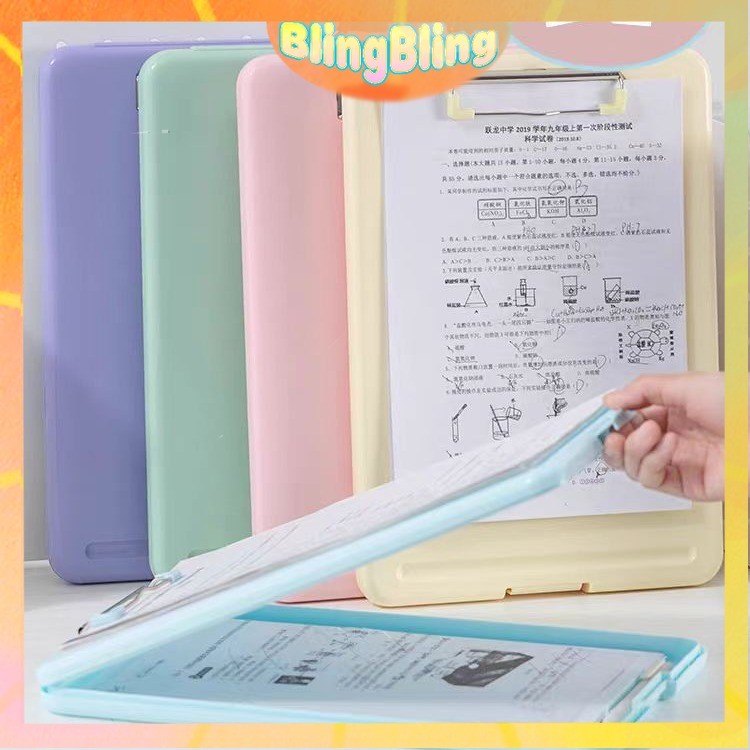 

【Ready】A4 2IN 1 Clipboard + Storage Alas Papan Ujian / Clip Board A4 / Clipboard 2 in 1 / Papan Jalan 2in1 / A4 Clipboard Papan Ujian