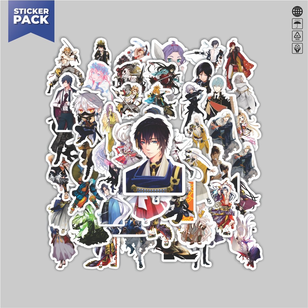 

[100PCS]Stiker Pack Stiker Game Series Touken Ranbu Karakter V3 Aesthetic Vinyl Anti Air Dekorasi Sticker Laptop Buku Journal Koper Helm Casing HP Gitar Helm Skateboard