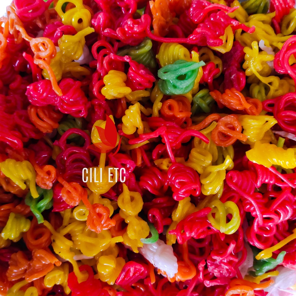 

[1kg, 5kg] Kerupuk Toping Seblak Mentah Gelung Keong Mini Untuk Seblak - CILI ETC