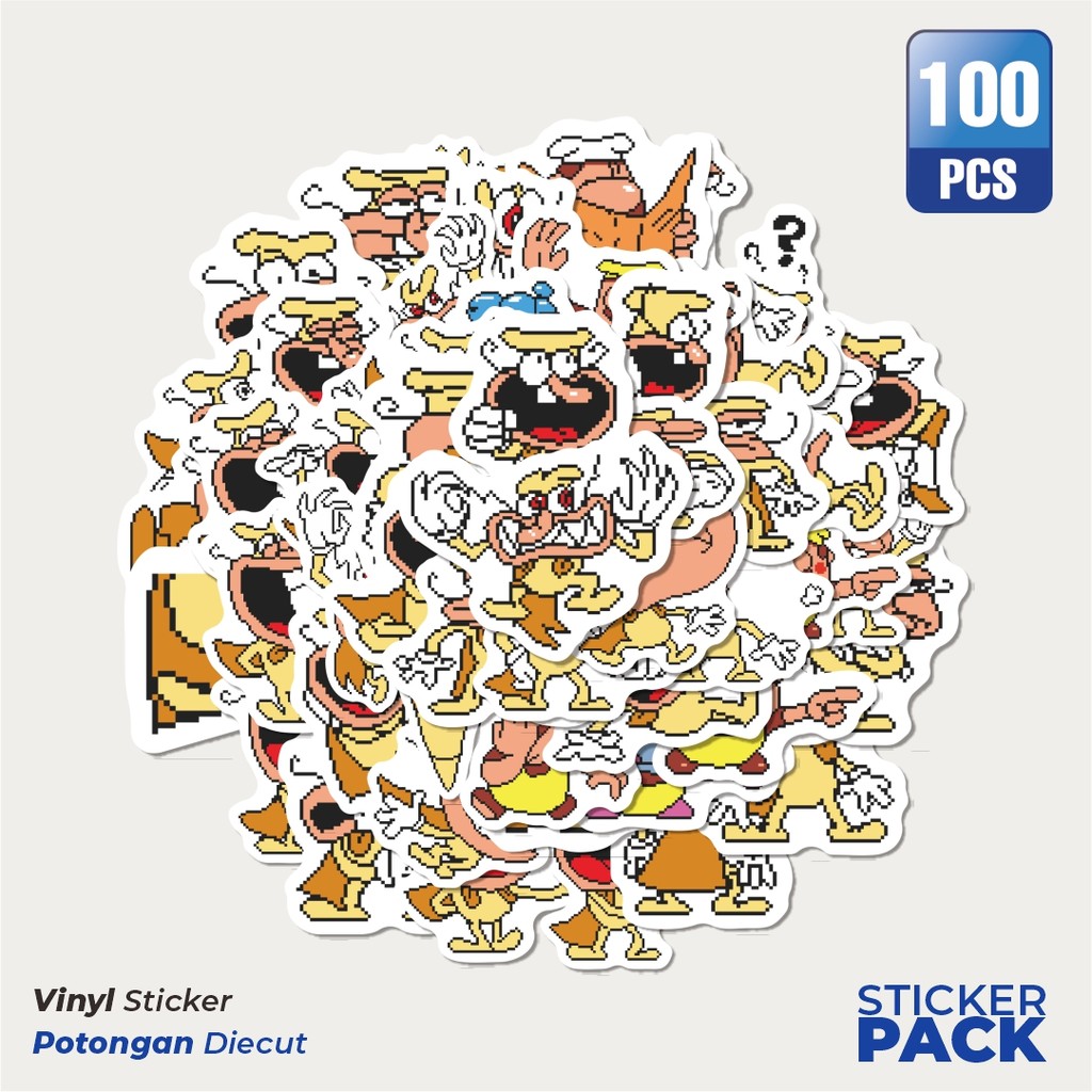 

MURAH 100 PCS Stiker Pizza Tower V9 Waterproof Aesthetic- Untuk Laptop, Motor, dan Helm - Paper Stationery Pack