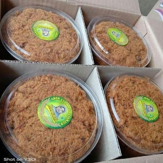 

paket abon ayam karwati 150gr isi 3 gratis gepuk ayam mika 30gr - original