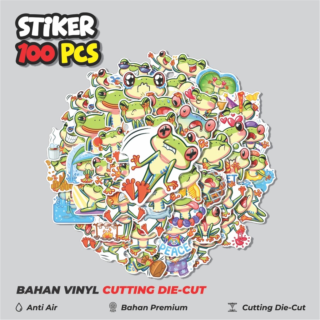 

Terbaru! 50 pcs Stiker Kartun Katak Freedy Dekorasi Lucu Kreatif untuk Notebook, Skateboard, HP