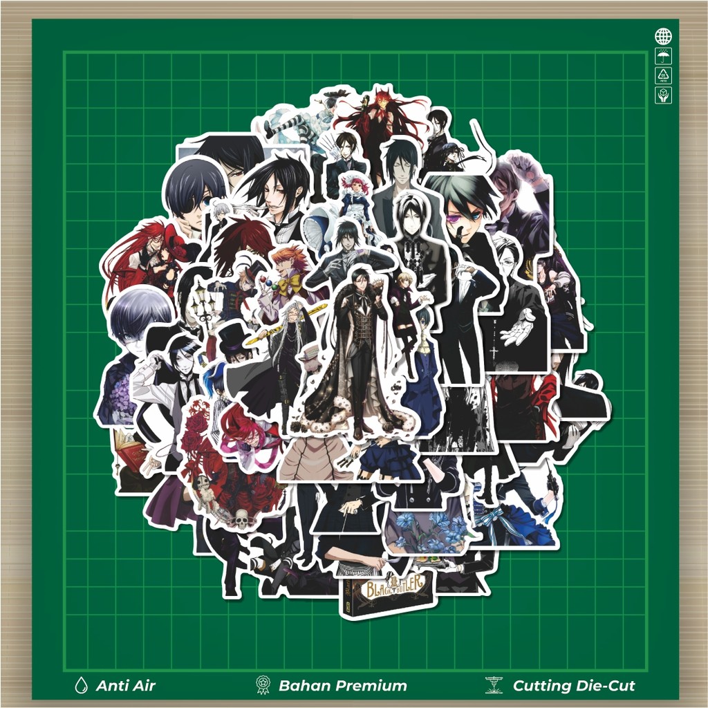 

HOT 50 PCS STIKER Stiker Anime Black Butler Char Mix 1Stiker Fashion Cars Decal Dingin Kartu Album Custom Vinyl Anti Air- Sticker Aesthetic Buku Journal Koper Casing HP Tablet Laptop Helm Motor Botol Minum