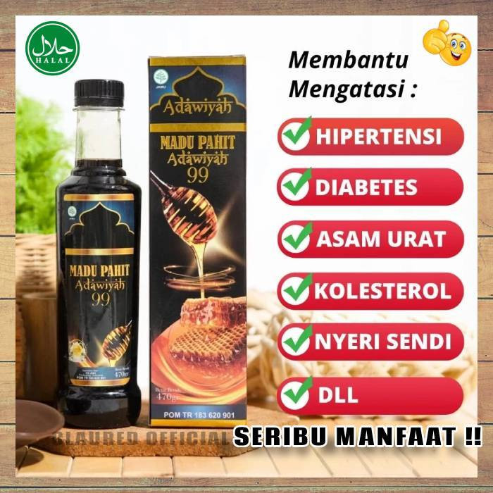 

ASLI MADU PAHIT ADAWIYAH 99 | Madu Hitam Herbal Diabetes Asam Lambung Kolesterol Asam Urat Tipes DLL