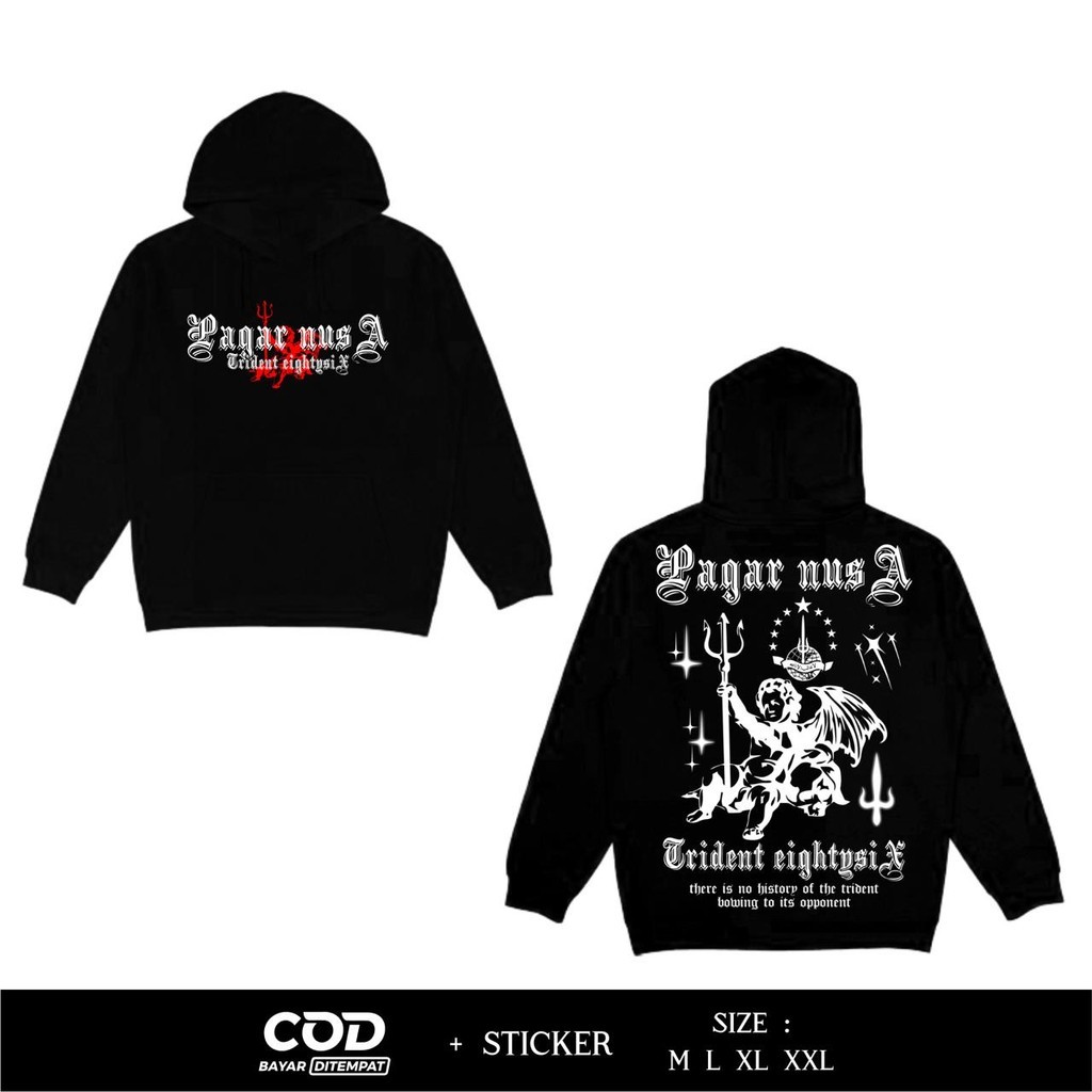 HOODIE PAGAR NUSA REFLEKTIF PAGAR NUSA TRIDENT EIGHTYSIX - HOODIE DISTRO PAGAR NUSA - HOODIE PAGAR N
