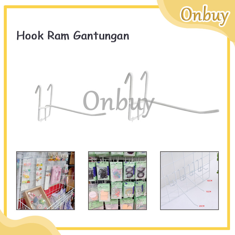 Cantolan Ram Kawat Putih Gantungan Aksesoris Hook / Hook Ram Gantungan Aksesories