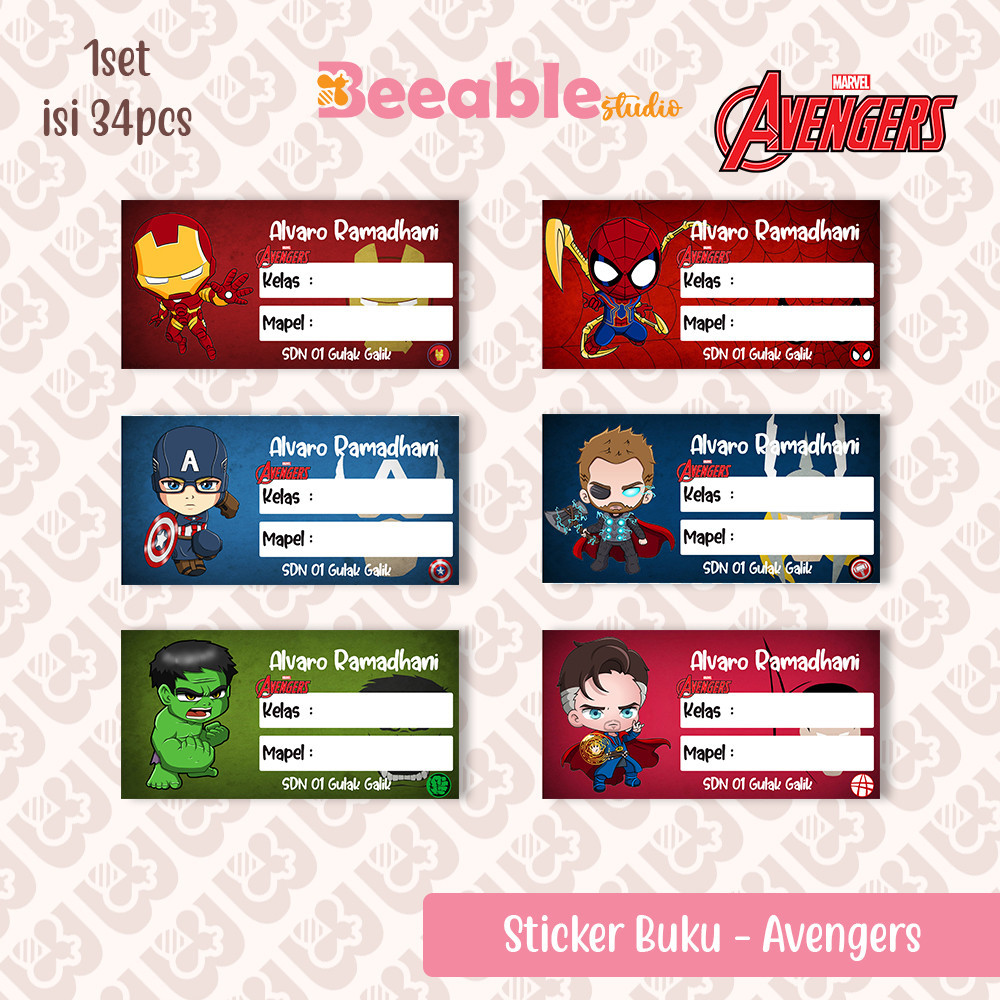 

Sticker Buku Avengers Spiderman Stiker Label Nama Buku Tulis Pelajaran Anak Sekolah