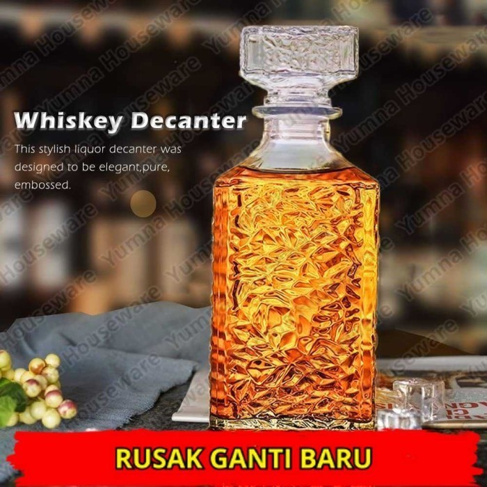 Whisky Decanter Glass Bottle Liquor Scotch Luxury 950ml