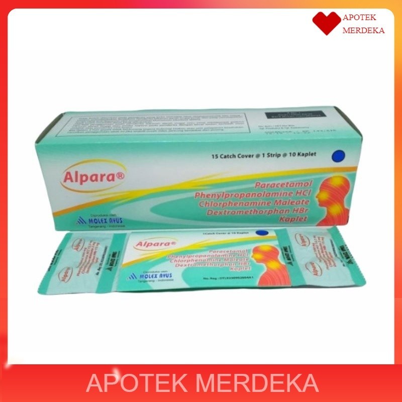 Alpara Kaplet Molex / alpara strip 10 tablet / alpara box