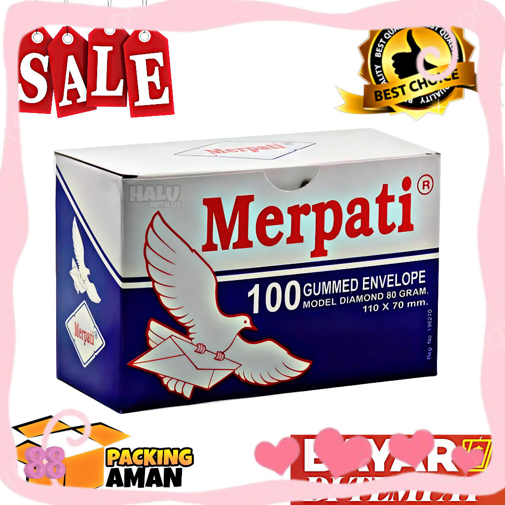 

(BISA COD) PROMO 100 Pcs Amplop Putih Kecil Polos Merpati / White Gummed Envelope