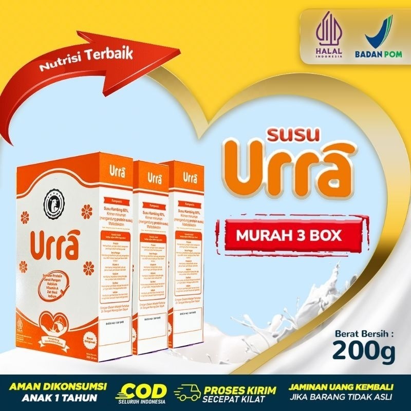 

Paket Hemat 3 Box URRA Susu Kambing Saneen Untuk Penambah Berat Badan & Tinggi Badan Anak