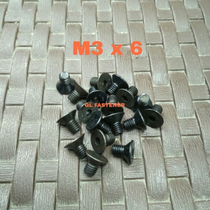 Verseng L Baja M3 x 6 / Countersunk / Baut JFL / Baja 10.9 / CSK / VL