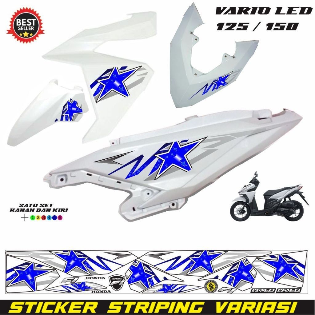 STRIPING VARIO LED 125 FI / VARIASI STIKER STRIPING VARIO LED 150 / STIKER MOTOR VARIO LED FI 2016 V