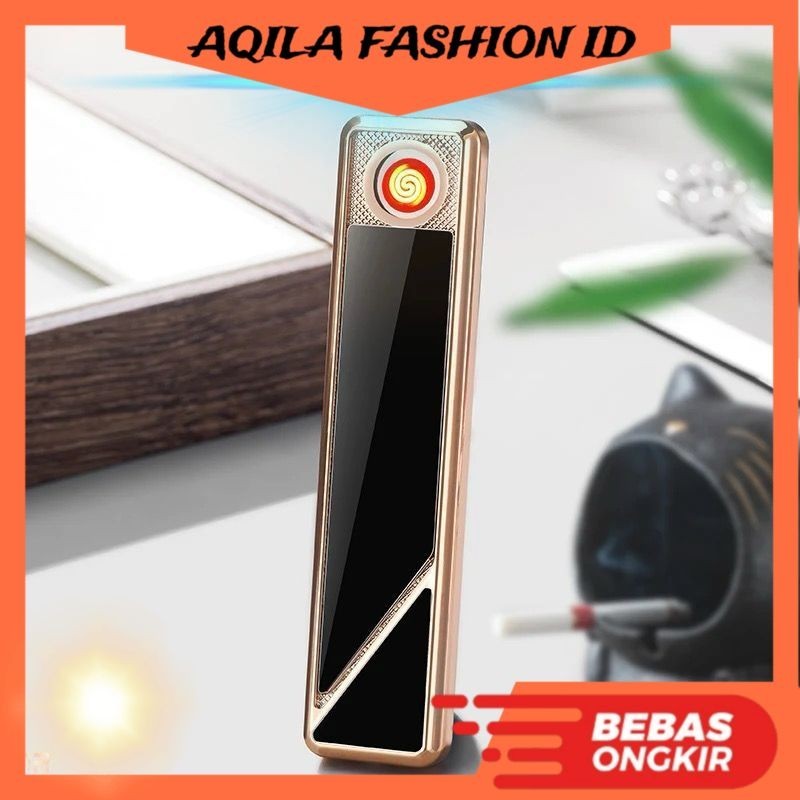 Korek Api Mancis Unik Elektrik Kecil Sliding Korek USB Bisa Cas USB Murah AQID