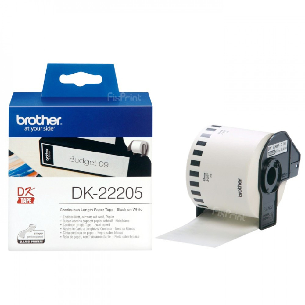 

Label Tape Brothr DK-22205 Continuous Length Paper Tape DK22205 22205 Kertas Label