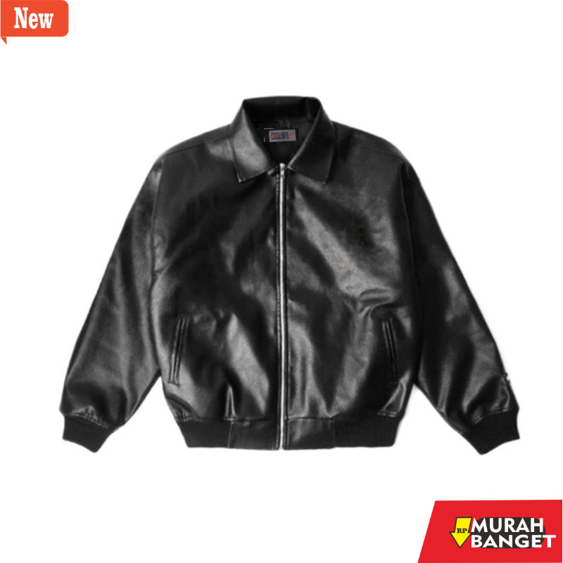 jaket kulit pria garut Work Leather Jacket Bomber Kerah Viena Jaket Kulit Bomber Pria Wanita minimal
