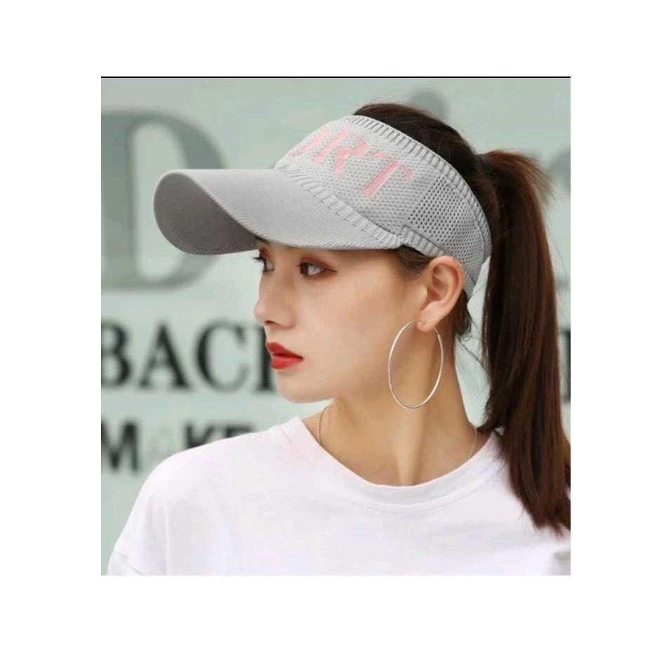 Topi Golf Senam Pantai Import Korea Rajut Karet Olahraga Polos Topi Olahraga Wanita Topi Sport Keren