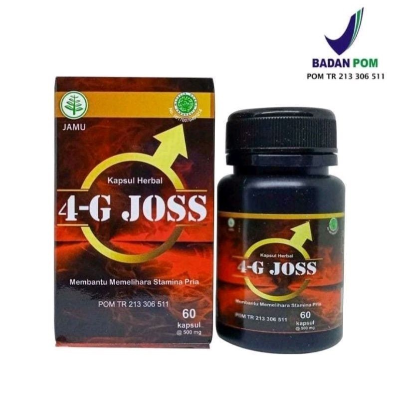 Terlaris 4 G Joss Obat Herbal Pria Isi 60 Kapsul Asli Original(Bisa COD) gratis ongkir