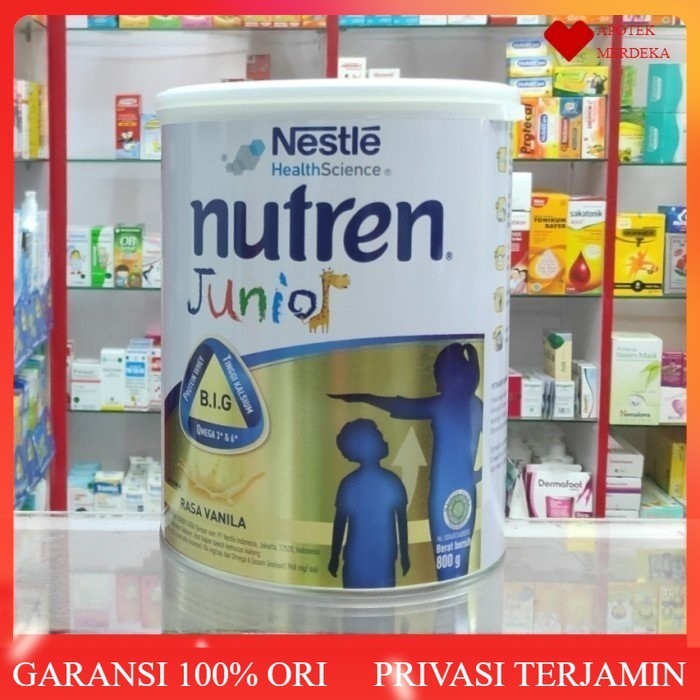 Nestle Nutren junior 800 gr rasa vanila / SUSU PERTUMBUHAN 1 - 10 TAHUN / Susu Bebas Laktosa / NESTL