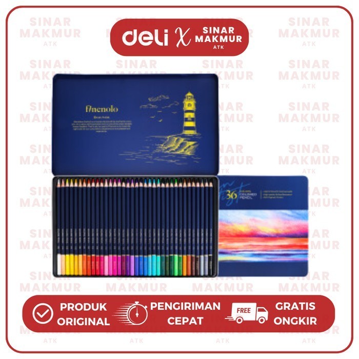 

Color Pencil/Pensil Warna Hybrid 36 Warna Finenolo Deli EC122-36 (Set)