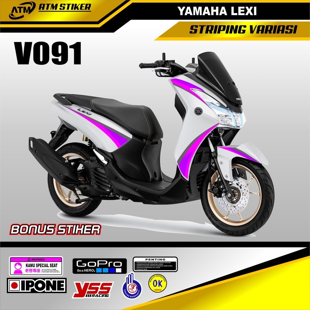 Stiker striping variasi yamaha lexi