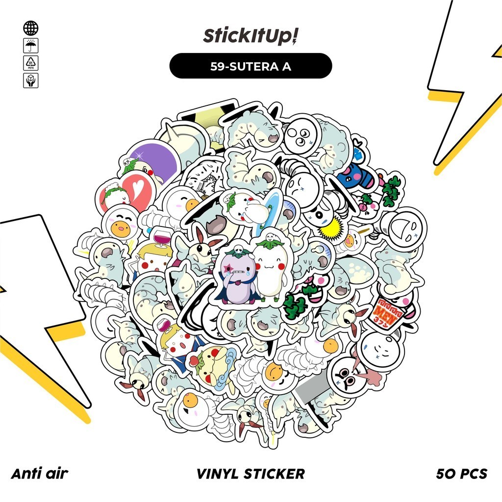 

COD✨ 50 Pcs Stiker Pack Graffiti Motif Kartun Hewan Ulat Sutra Lucu Lucu Aesthetic Vynil Waterproof untuk Freebies Sticker Buku Journal Casing HP Laptop