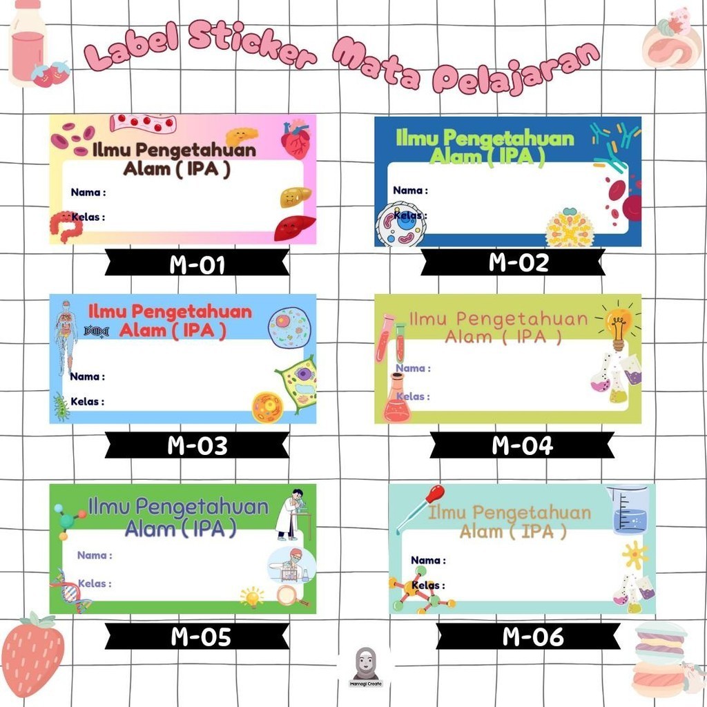 

Sticker Label Buku Catatan Sekopah Mata Pelajaran Ilmu Pengetahuan Alam IPA 4 pcs