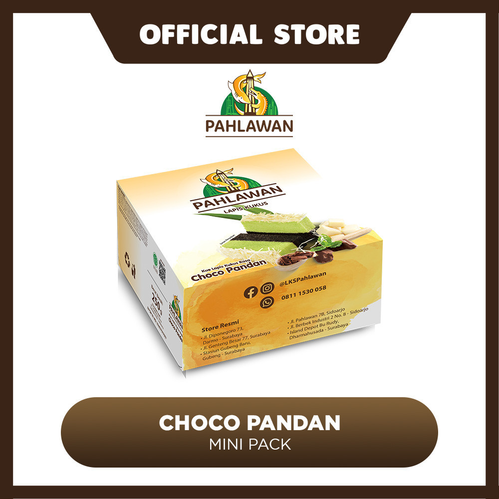 

Lapis Kukus Pahlawan Choco Pandan Mini Pack