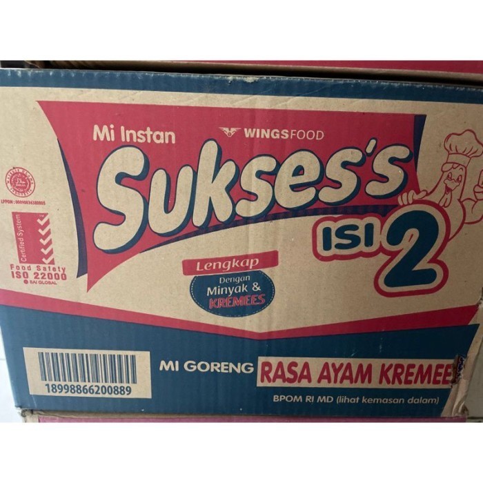 

Mie sukses's isi 2 ayam kremes 1 dus