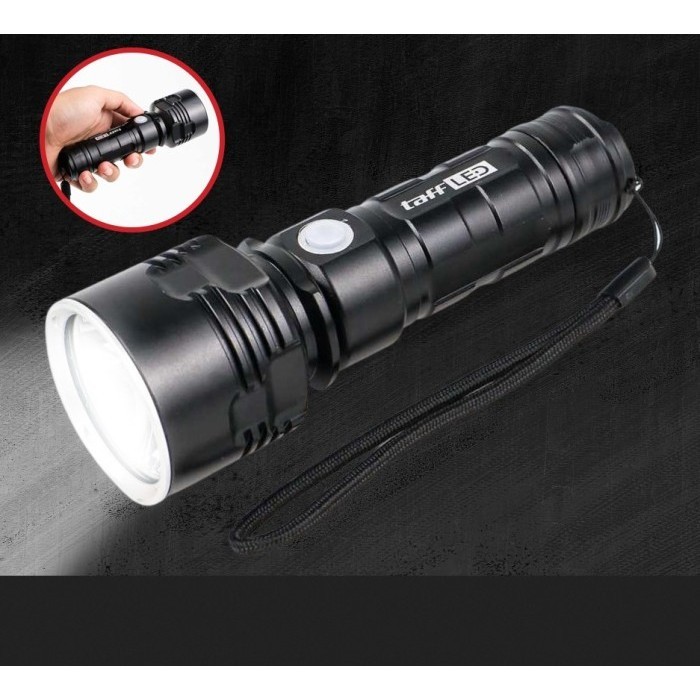 Paket Senter P70 50W Set Plus Baterai Cas 26650 USB LED Super Terang