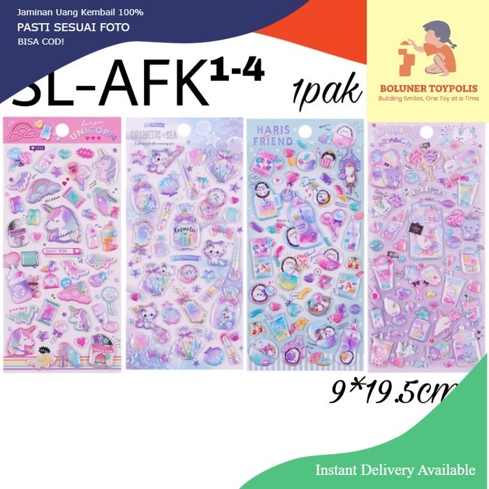 

Sticker Unicorn Lollipop Cosmetic Sea Stiker Timbul 3d Soft