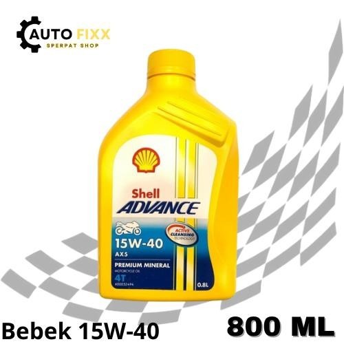 OLI SHELL ADVANCE AX5 800 ML 15W40 SHELL motor bebek