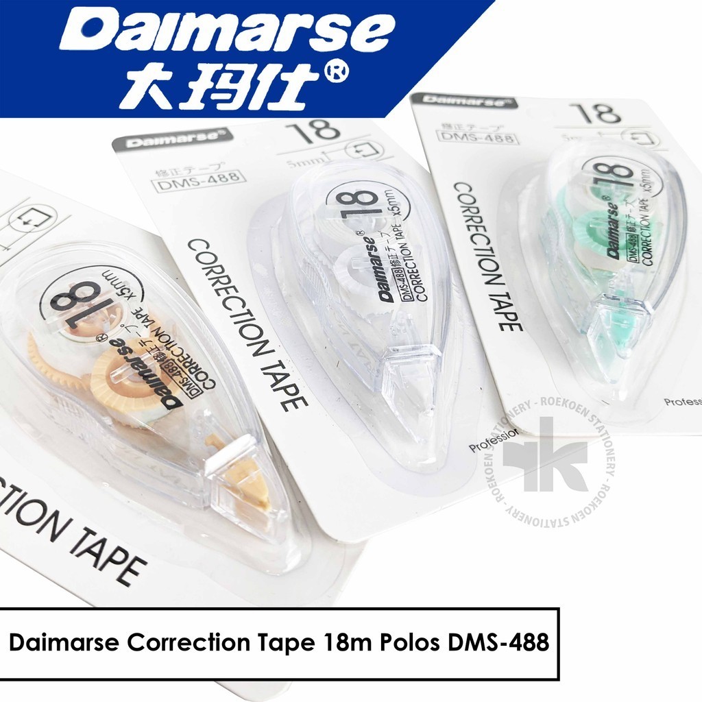 

Daimarse Correction Tape 18m Polos DMS-488