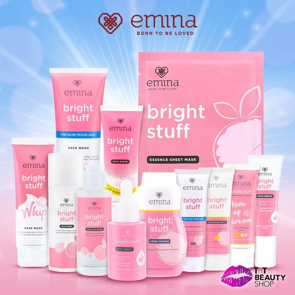 Emina Bright Stuff SERIES Bright Stuff DAY NIGHT, SERUM, CREAM SIANG MALAM, TONER