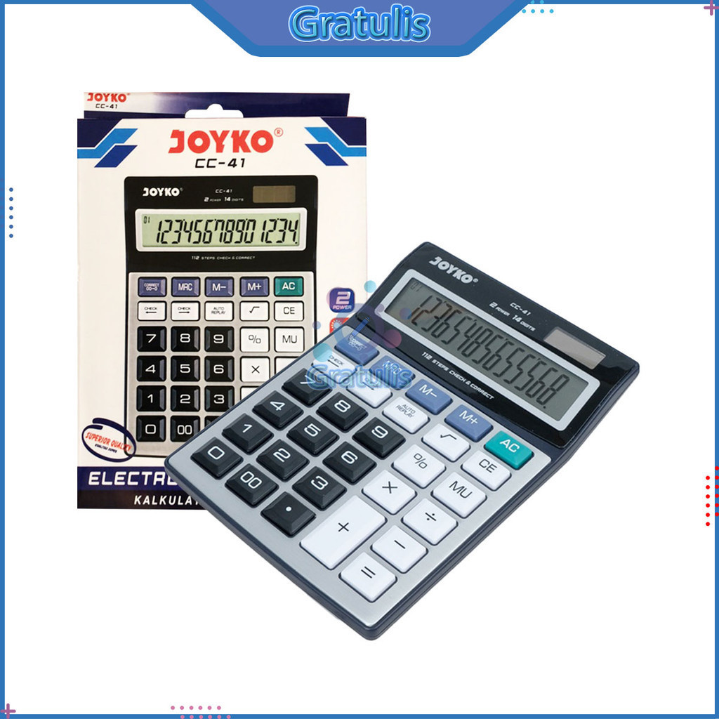 

CALKULATOR CHECK CORRECT JOYKO 14 DIGIT [CC-41] / KALKULATOR DAGANG / KALKULATOR BESAR / KALKULATOR JUALAN / PERALATAN SEKOLAH / KALKULATOR MURAH BAGUS / ALAT HITUNG / KALKULATOR 14 DIGIT / KALKULATOR JOYKO ORIGINAL / CALCULATOR KANTOR