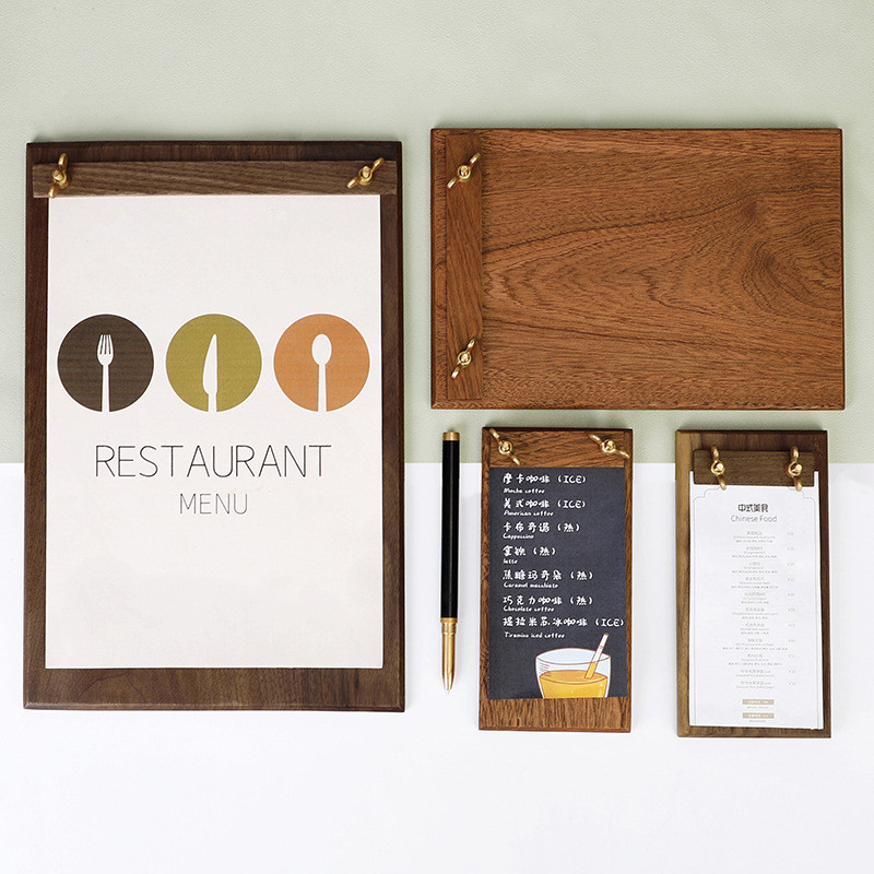 

A4/A5 Clip Board Solid Wood Writing Pad Folder Paper Office Supplies Organizer Clipboard Storage Box Document Pad Paper Holder