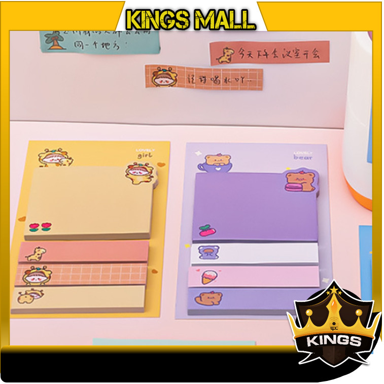 

KINGs - S6248 Paper Sticky Notes Cute Animal / Pembatas Buku Motif Lucu