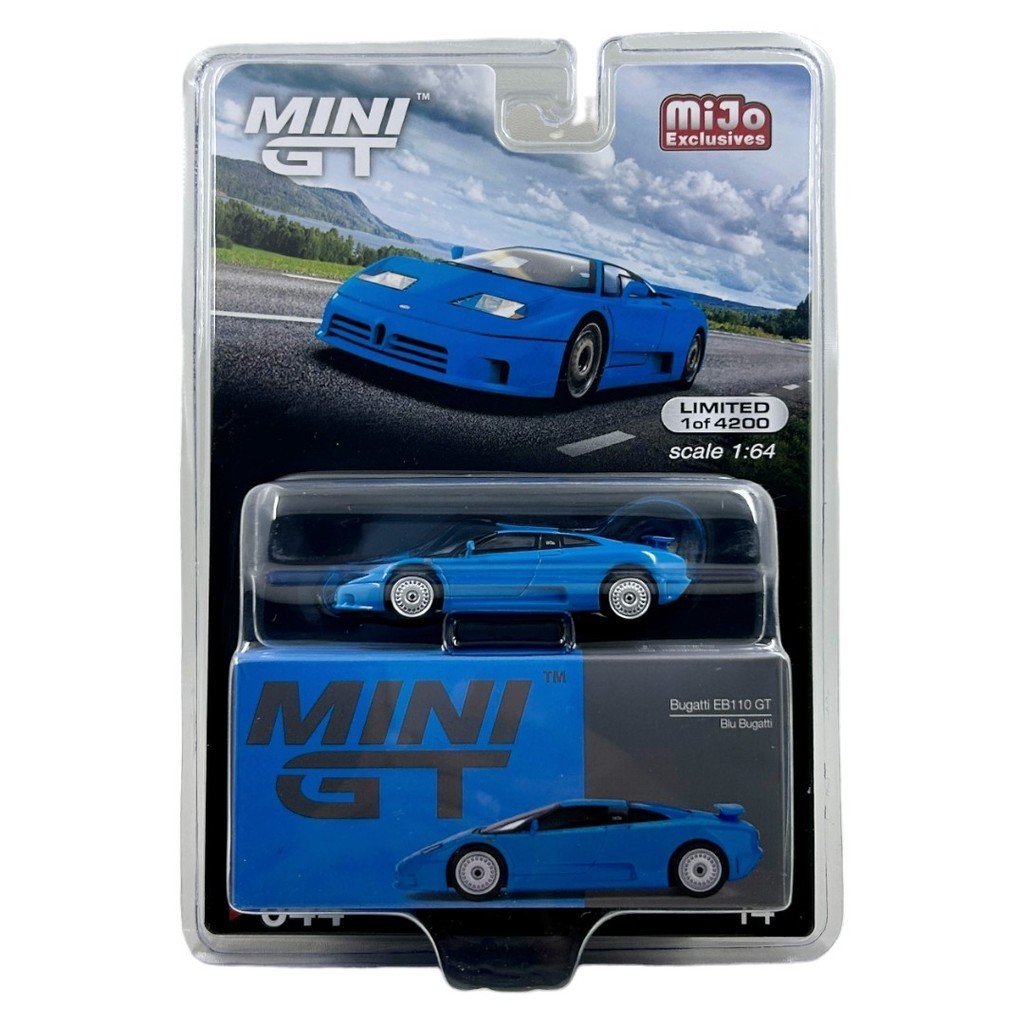 Mini GT  1/64 Bugatti EB110 GT Blu Bugatti - MJ